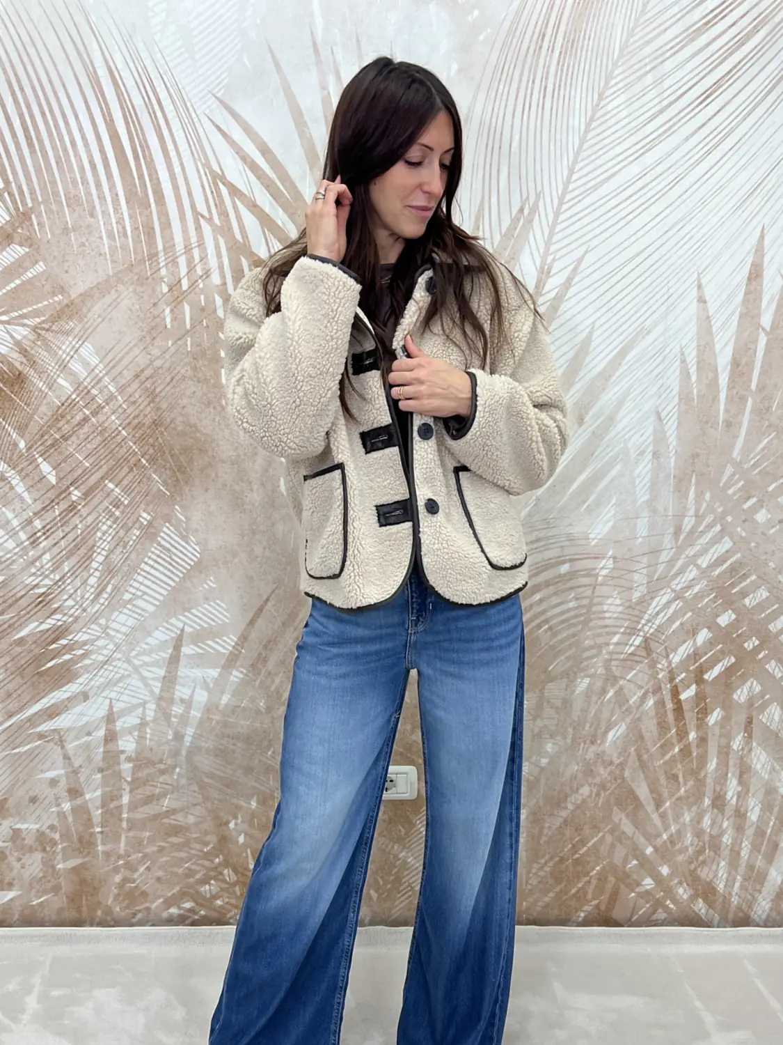 Giacca JDY Noella Teddy Beige