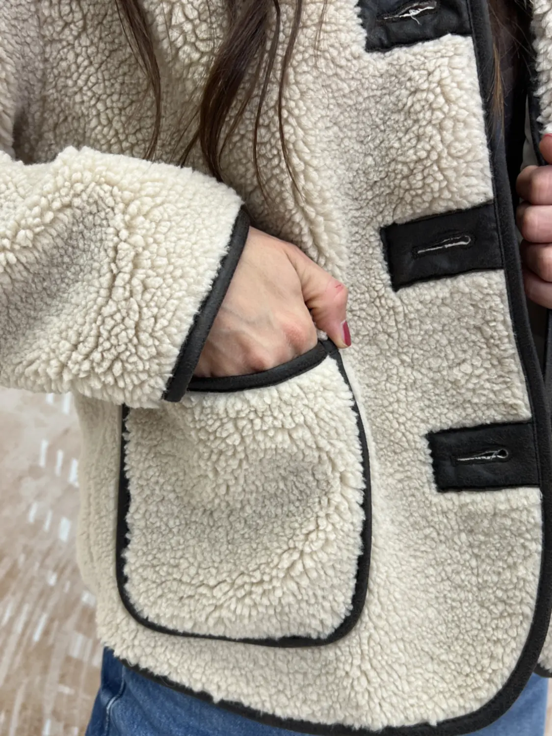 Giacca JDY Noella Teddy Beige