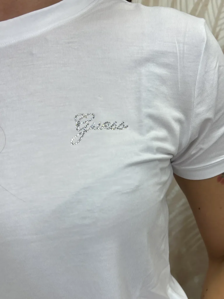T-shirt Guess Mini Logo Bianco
