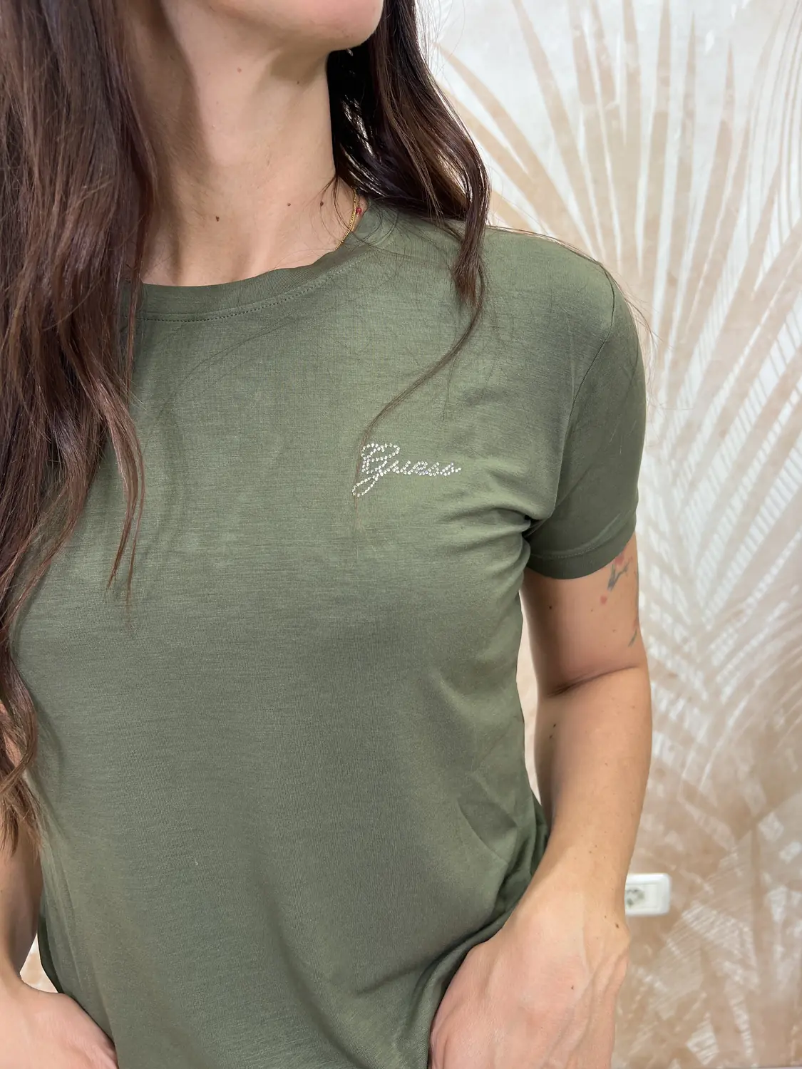 T-shirt Guess Mini Logo Verde