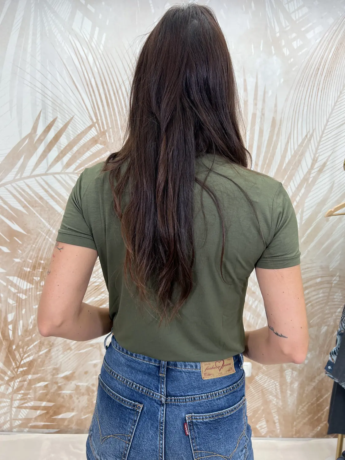 T-shirt Guess Mini Logo Verde