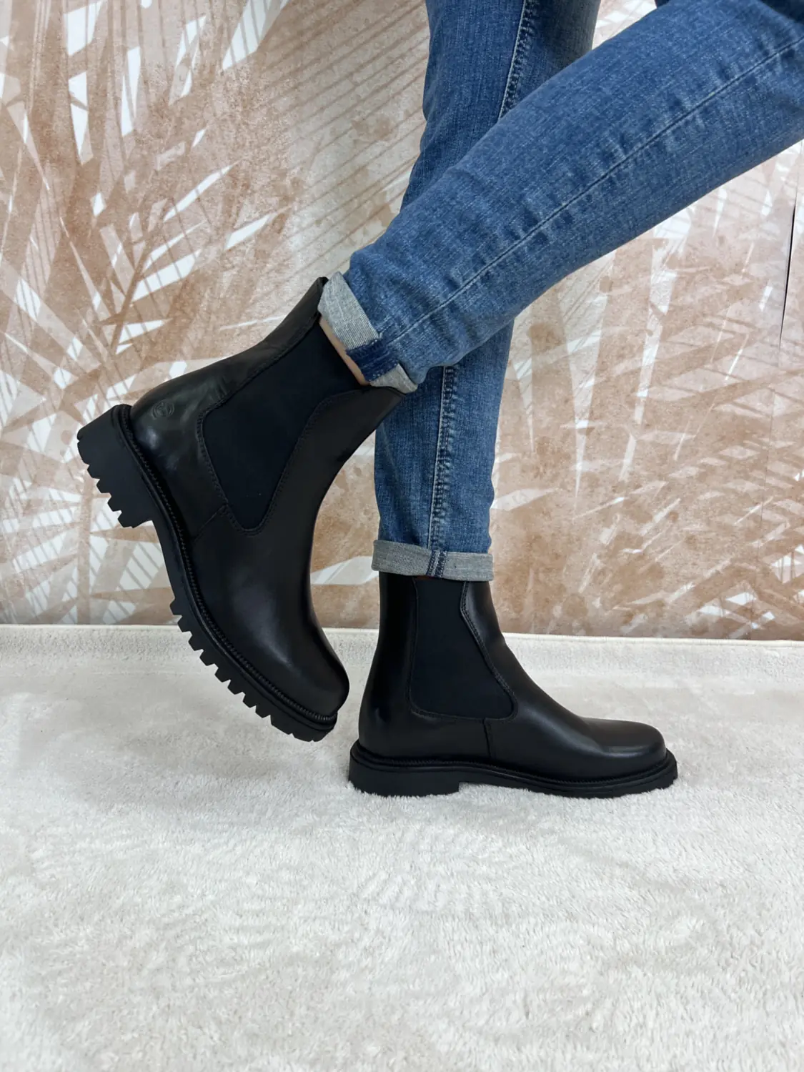 Beatles Tamaris in Pelle Nero