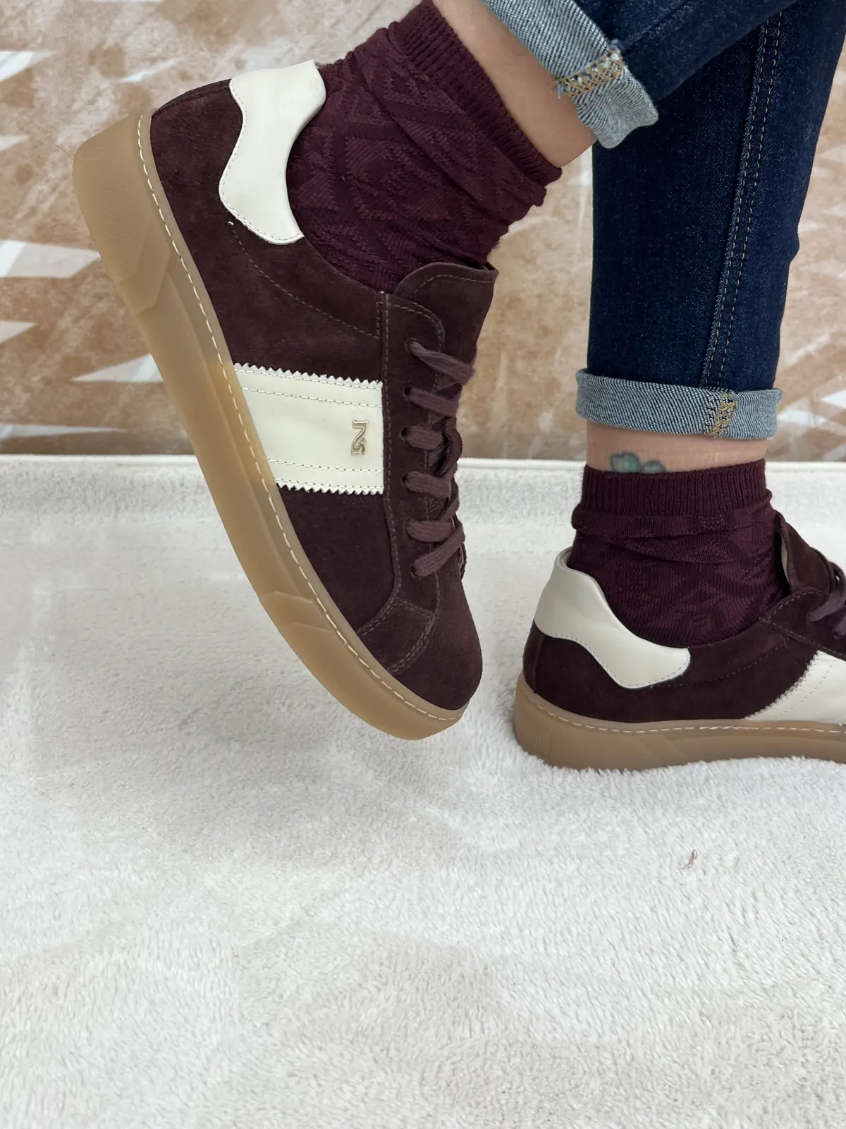 Sneakers Nero Giardini Suede Bordeaux
