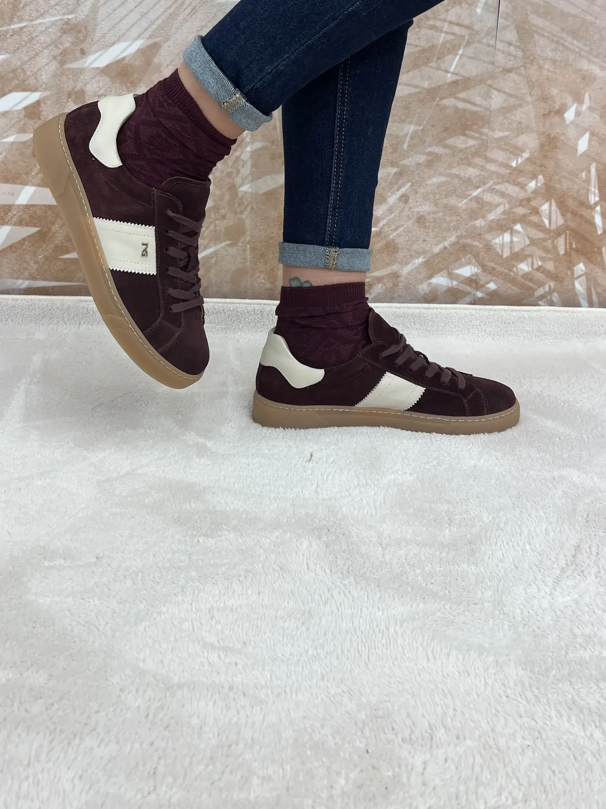 Sneakers Nero Giardini Suede Bordeaux