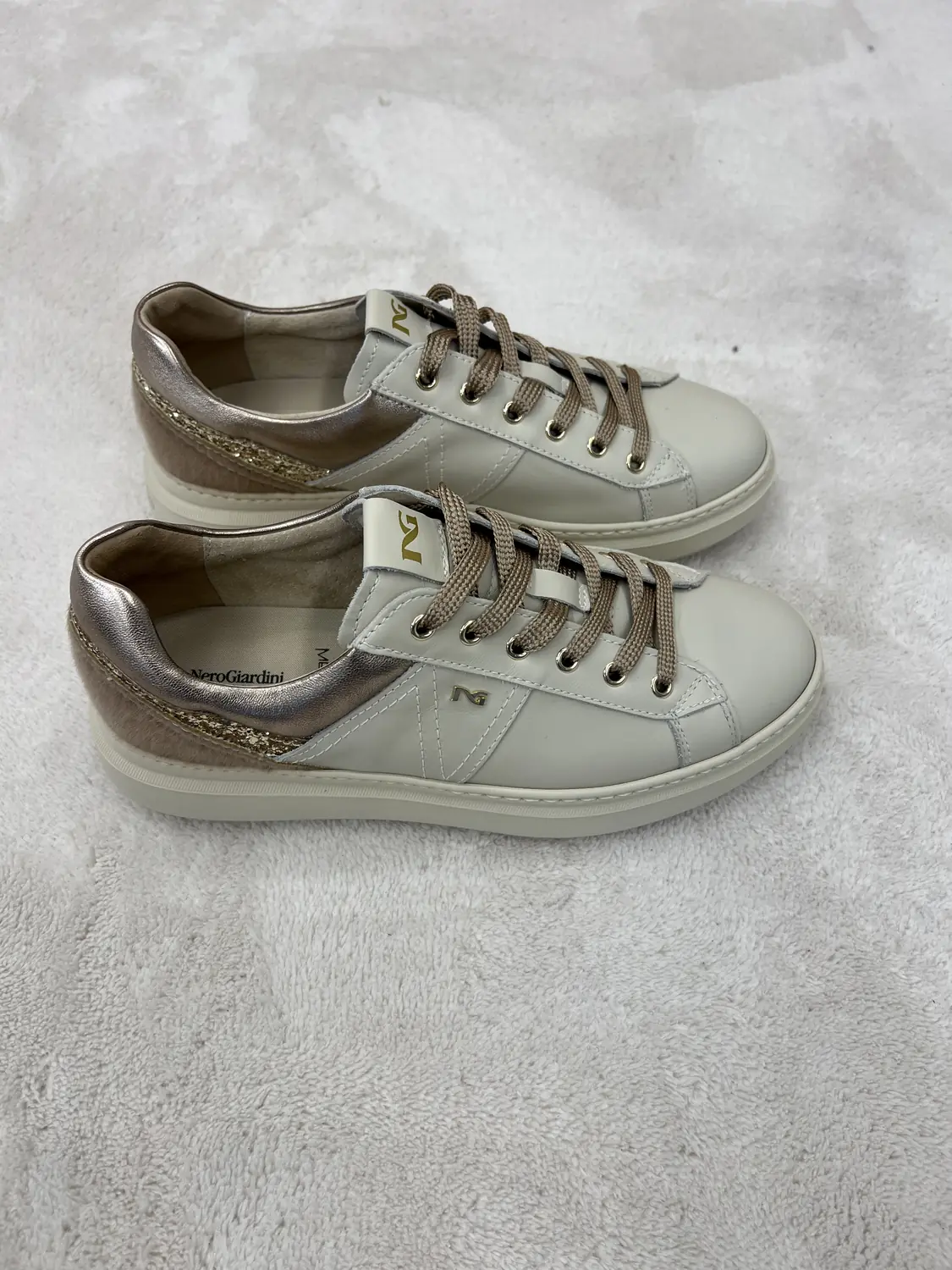 Sneakers Nero Giardini Platform Bianco