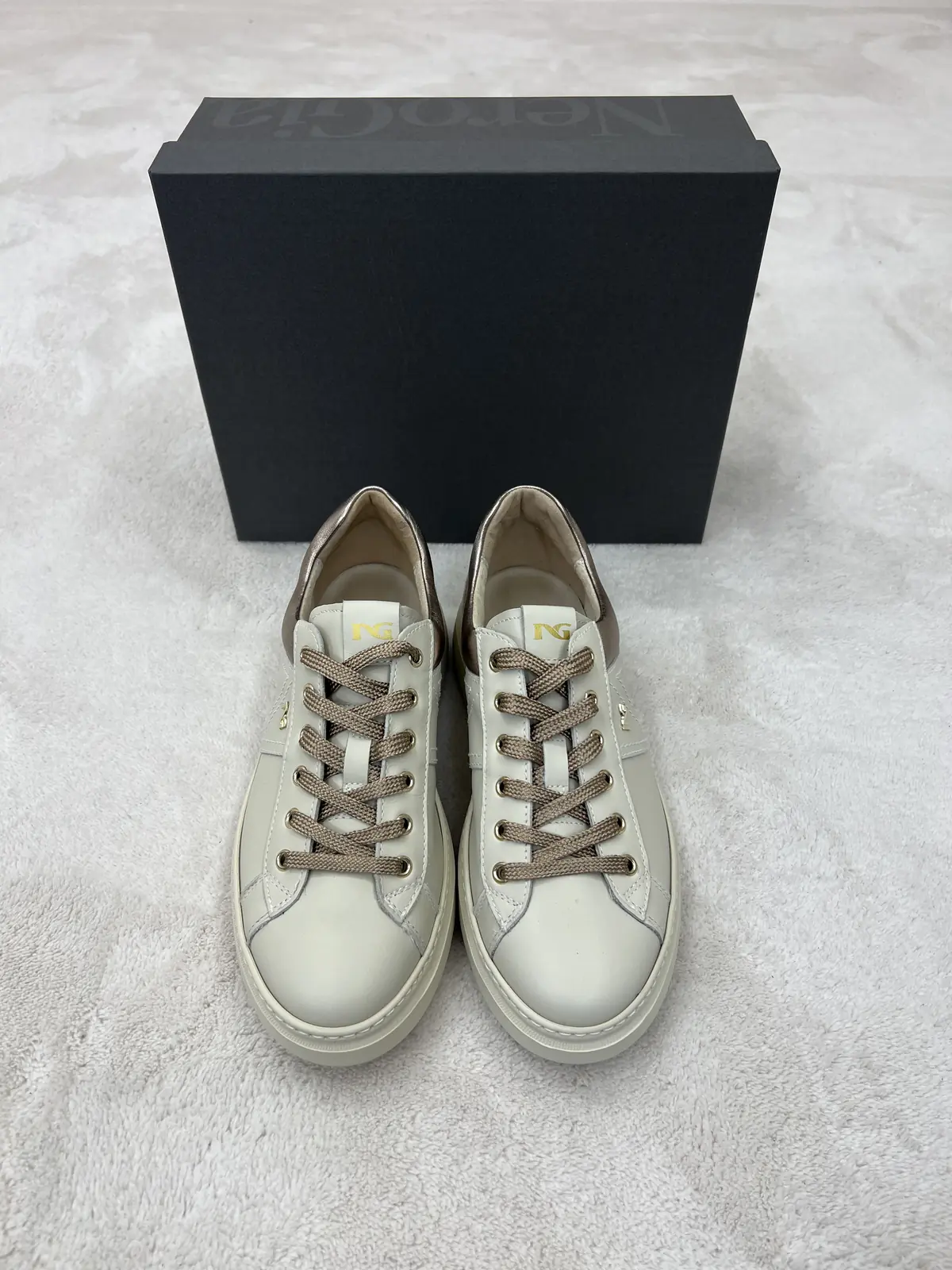 Sneakers Nero Giardini Platform Bianco