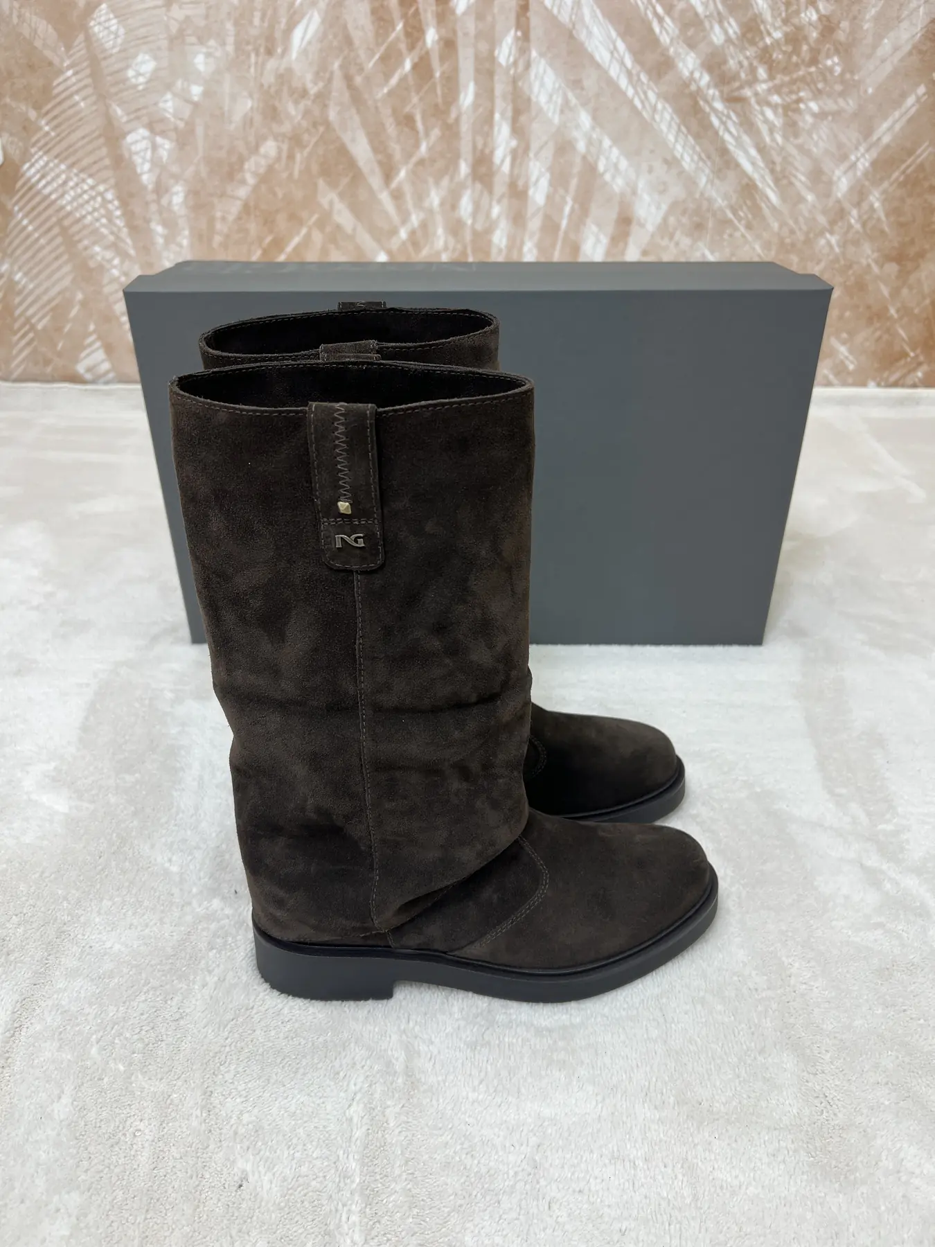 Stivale Nero Giardini Biker Marrone