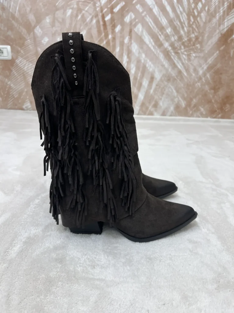 Stivale Kharisma Texano con Frange Marrone