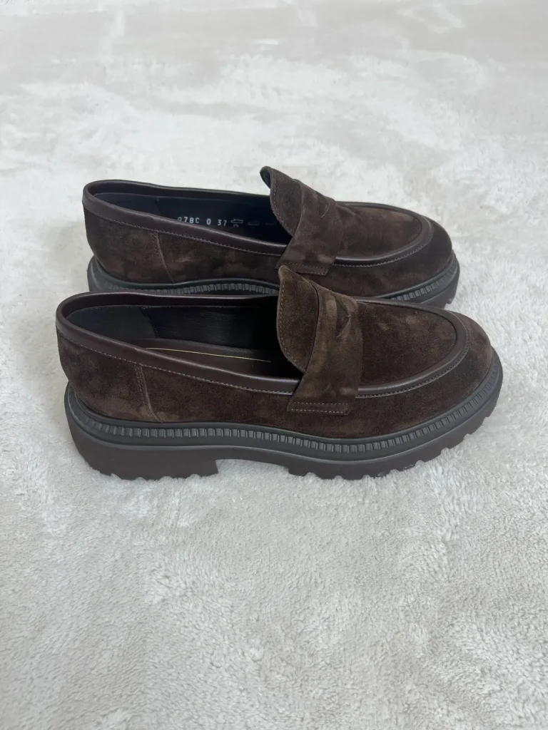Mocassino Frau Scamosciato Marrone