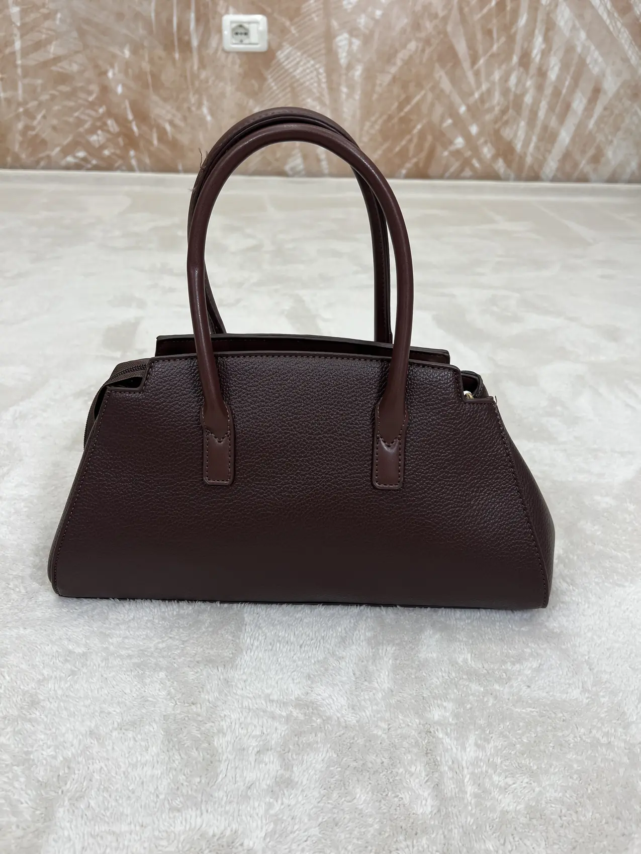 Borsa Enrico Coveri Martellata Marrone