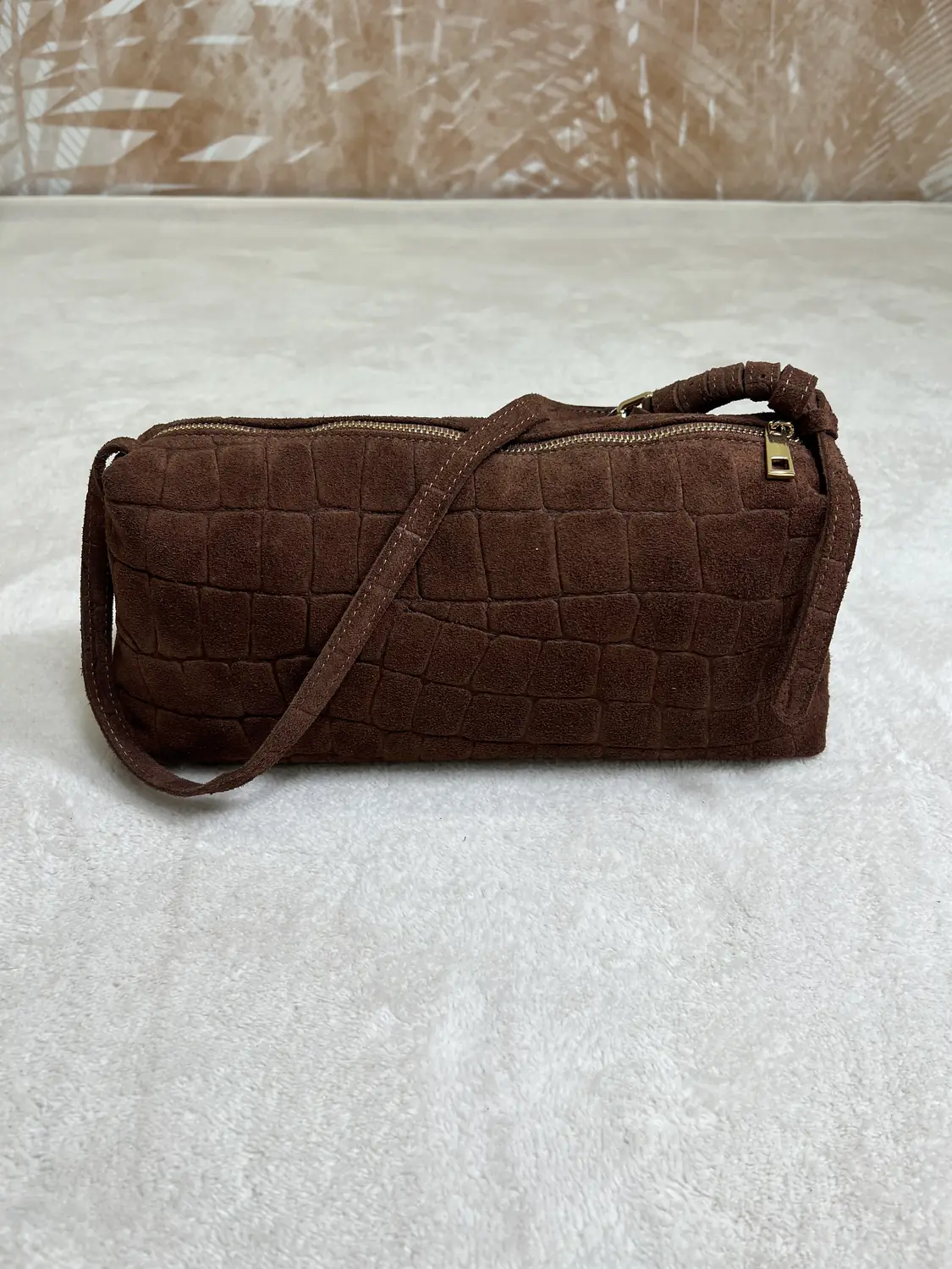 Borsa Made in Italy Cilindrica Marrone