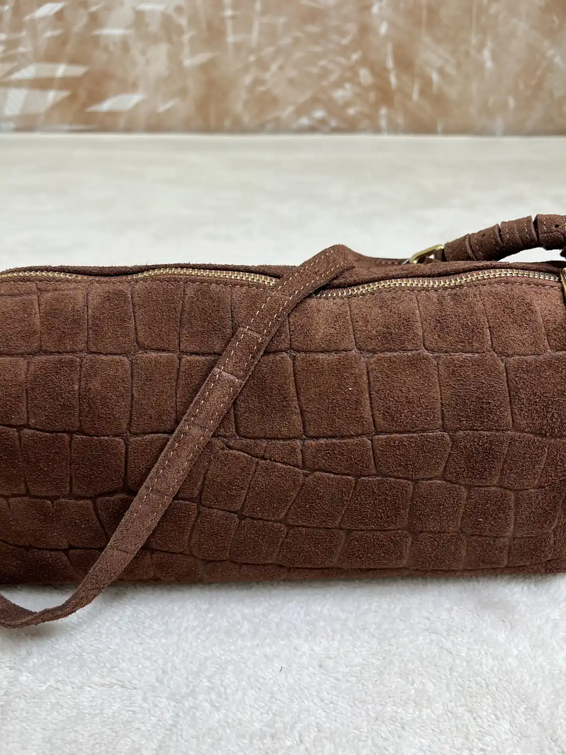 Borsa Made in Italy Cilindrica Marrone