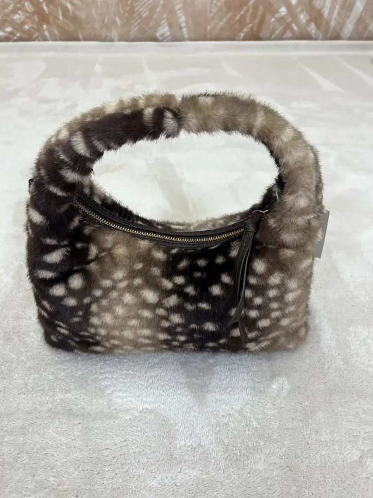 Borsa Hobo Abag in Pelo Marrone