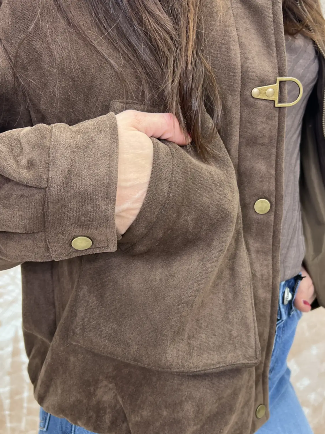 Bomber RagazzeRagazzi Scamosciato Marrone