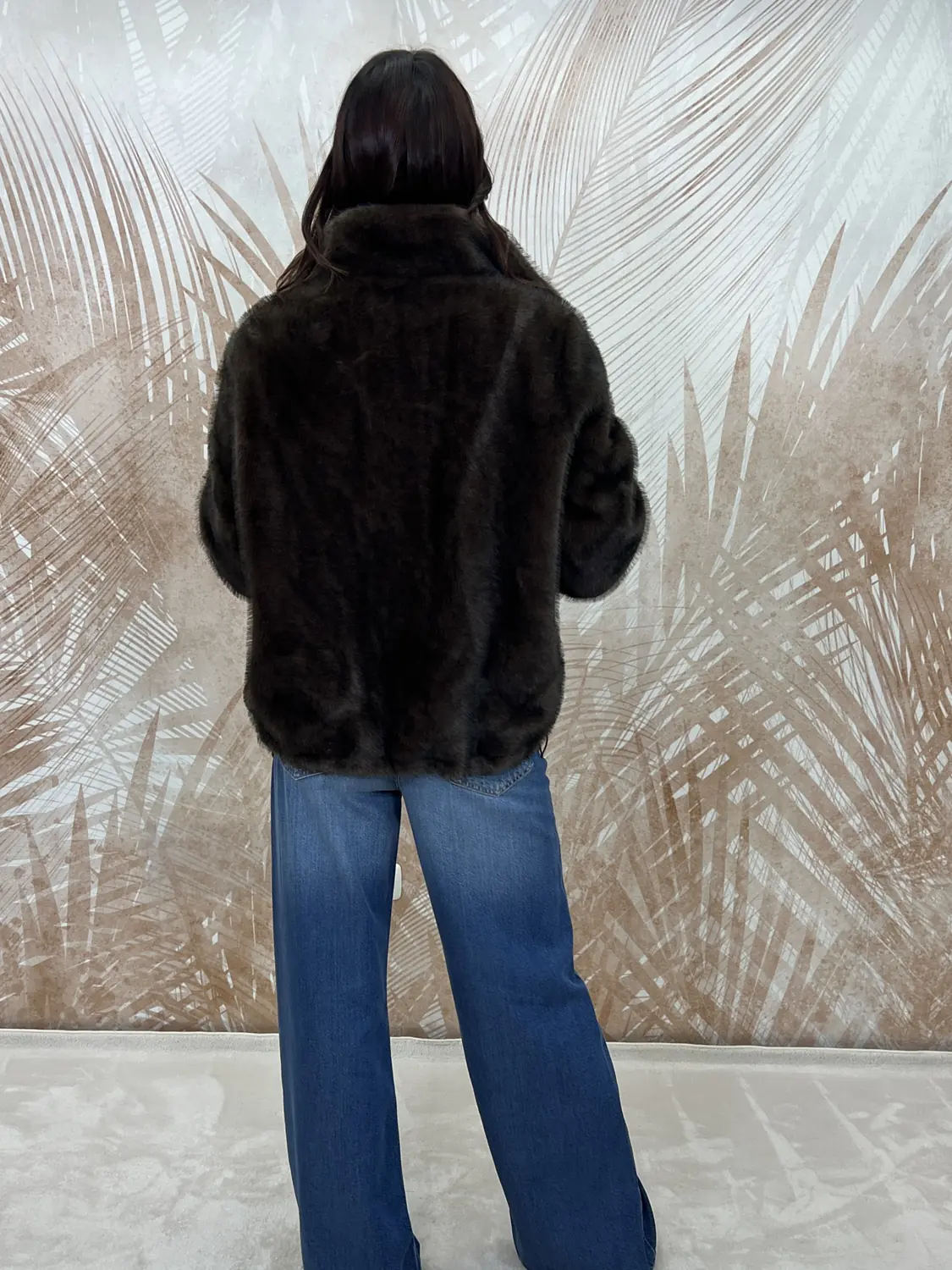 Giacca San Pantaleo Double Face Marrone