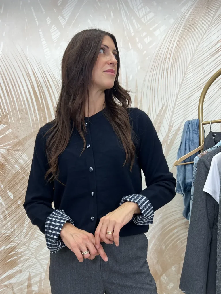 Maglia Mina Orsh Polsini a Camicia Blu