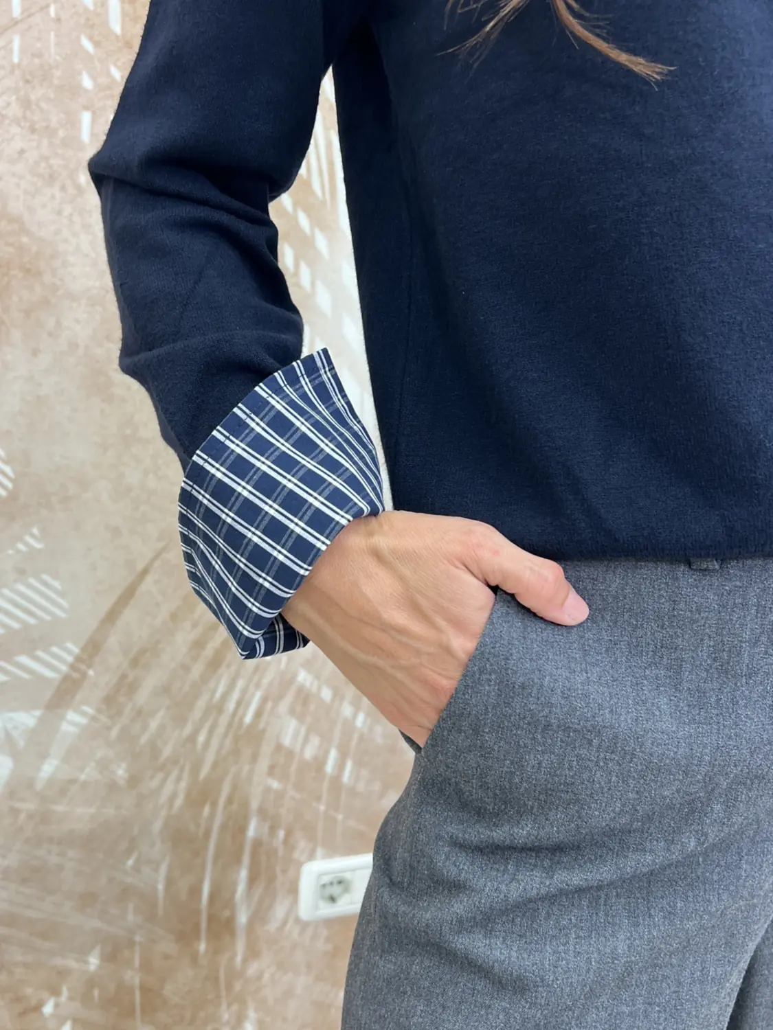Maglia Mina Orsh Polsini a Camicia Blu