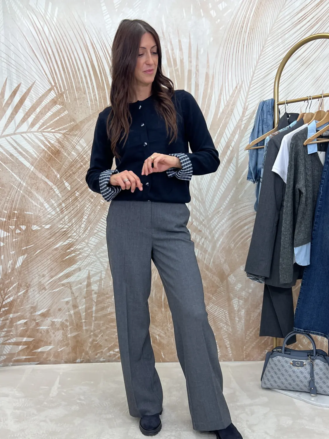Maglia Mina Orsh Polsini a Camicia Blu