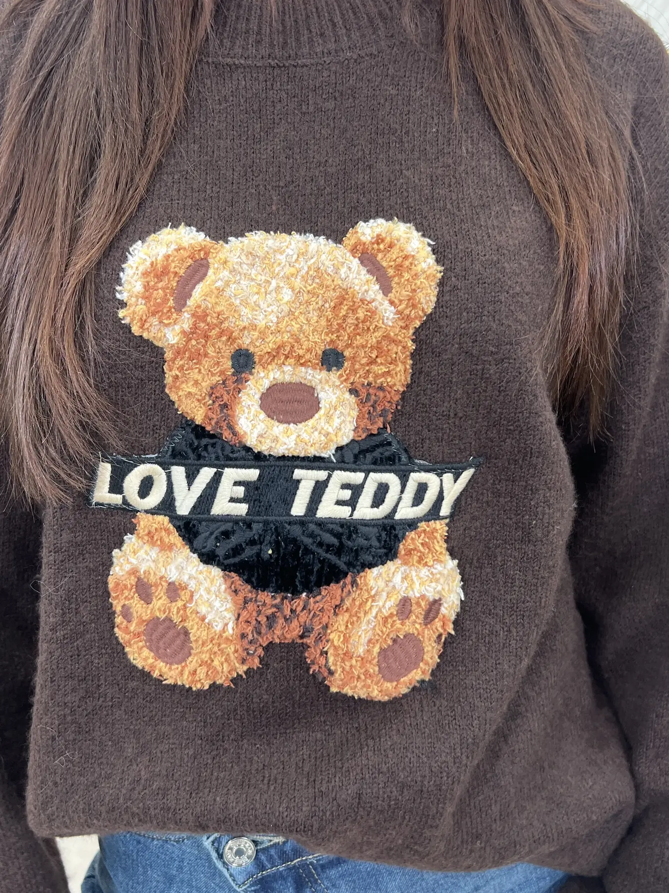 Maglione Mina Orsh Teddy Marrone
