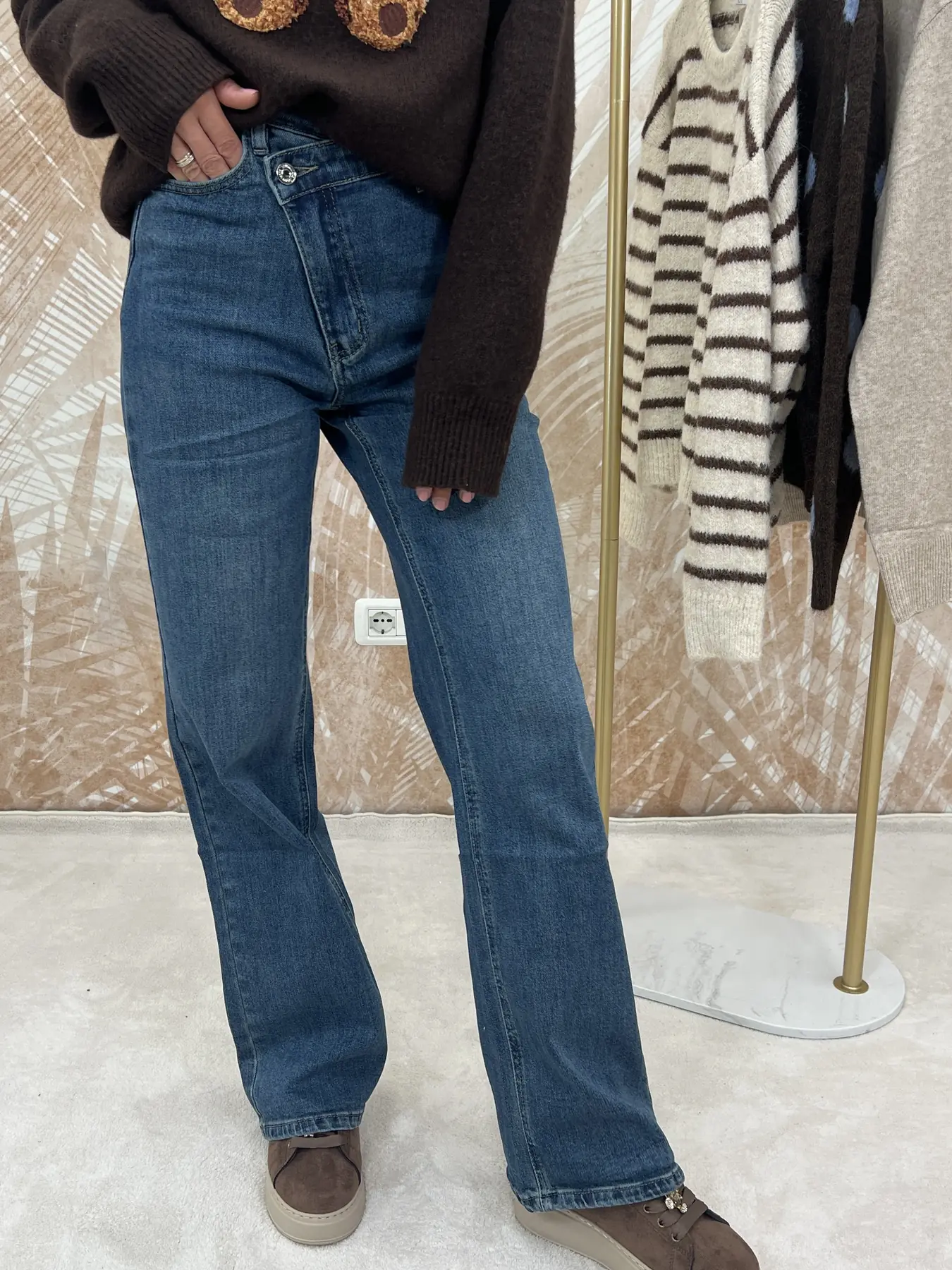 Maglione Mina Orsh Teddy Marrone